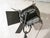Black Film Spotlight Floor Lamp on Industrial Tripod from Berkey Italia, 1970s For Sale - Image 8 of 16