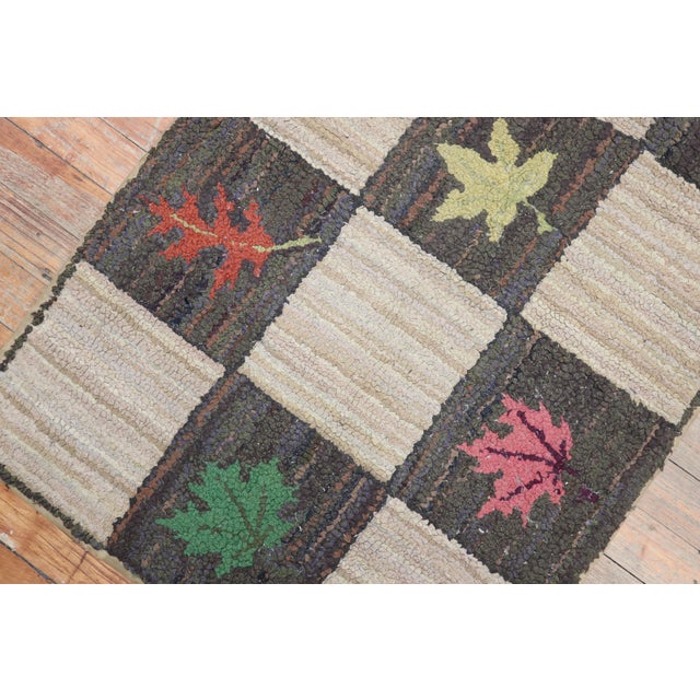 Mid 20th Century American Hooked Floral Rug - 2' x 2'11" For Sale - Image 16 of 18