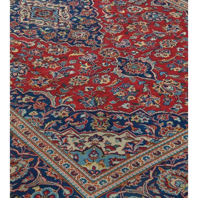 Mansour Original Handmade Persian Kashan Rug For Sale In Los Angeles - Image 6 of 12