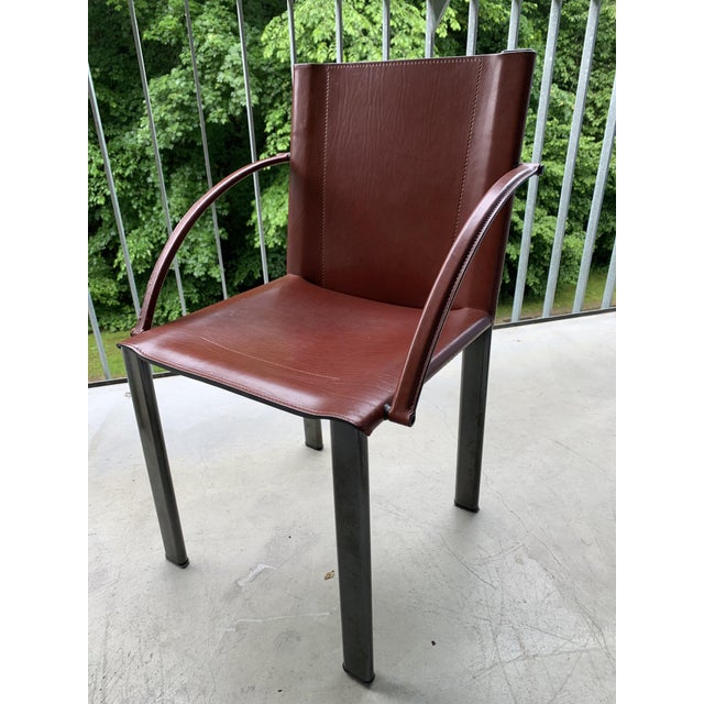 Mid-Century Leather Chairs by Carlo Bartoli for Matteo Grassi, 1990s, Set of 2 For Sale - Image 11 of 18