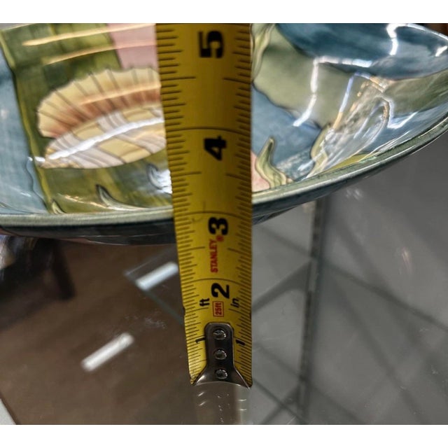 Laura Gates 1997 Los Angeles Pottery Large Ocean Dish Bowl For Sale In Atlanta - Image 6 of 6