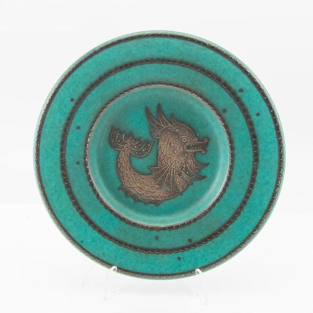 1940s Argenta Plate by Wilhelm Kåge for Gustavsberg, Sweden, 1950s For Sale - Image 5 of 8
