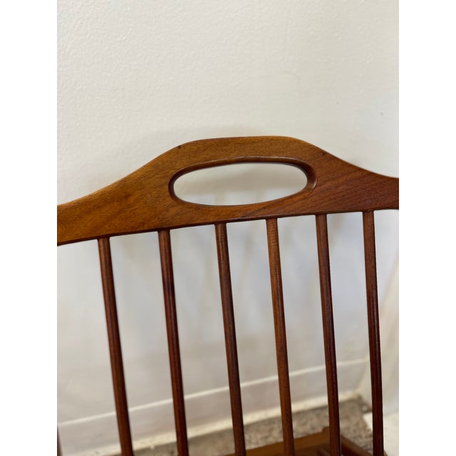 Brown Vintage Mid-Century Modern Solid Walnut Magazine Rack Attributed to Arthur Umanoff For Sale - Image 8 of 8