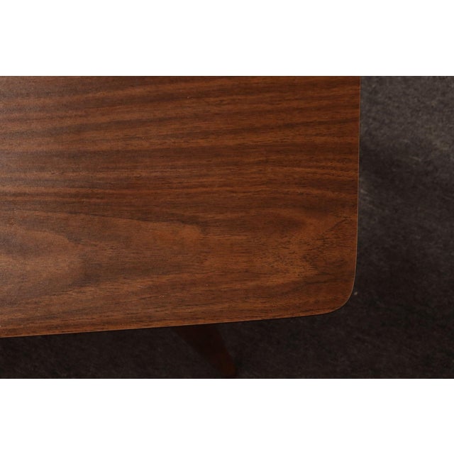 Mid-Century Modern Surfboard-Form Laminate and Walnut Coffee Table With Drawer by Lane For Sale - Image 17 of 18