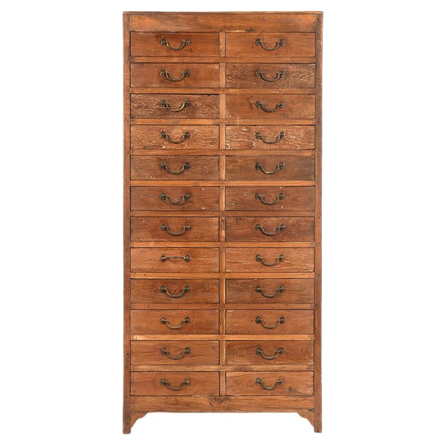 Wooden Workshop Furniture with 24 Drawers For Sale