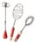 Vintage Red-Handled Whisk Collection For Sale