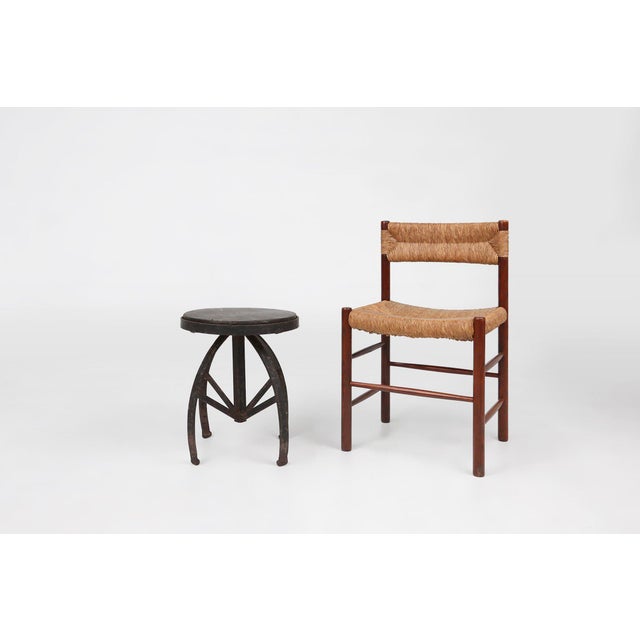 A compact yet characterful piece of early 20th‑century French industrial design, this 1920 metal stool embodies the rugged...