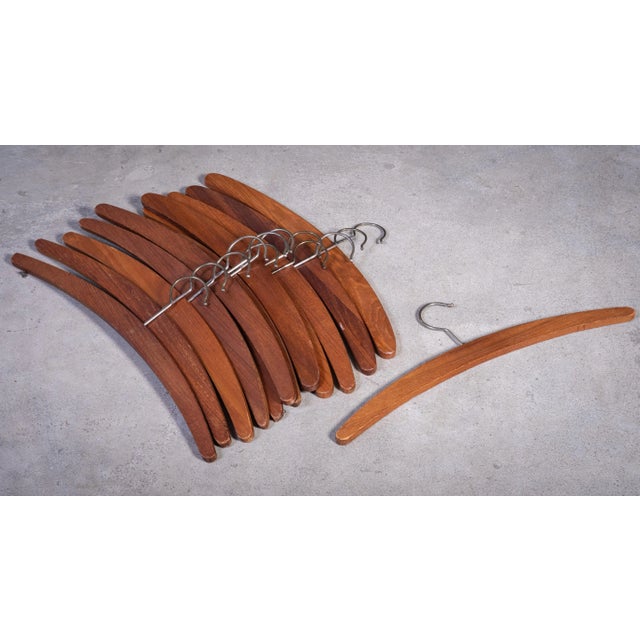 Teak Jacket Hangers, 1960s, Set of 13 For Sale - Image 3 of 4