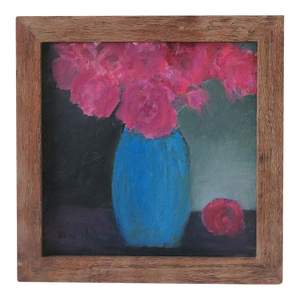 Artwork Painting Still Life Flowers in Vase