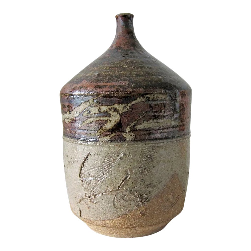 Paul Soldner California Studio Pottery Spouted Vase | Chairish