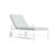 Brown Jordan Venetian Adjustable Chaise With Wheels in Chalk with Artic Stripe Cushions For Sale