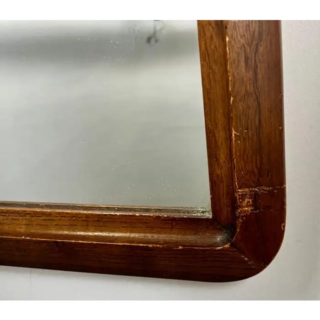 Brown Mid-Century Modern American of Martinsville Walnut Wall Mirror, a Pair For Sale - Image 8 of 12