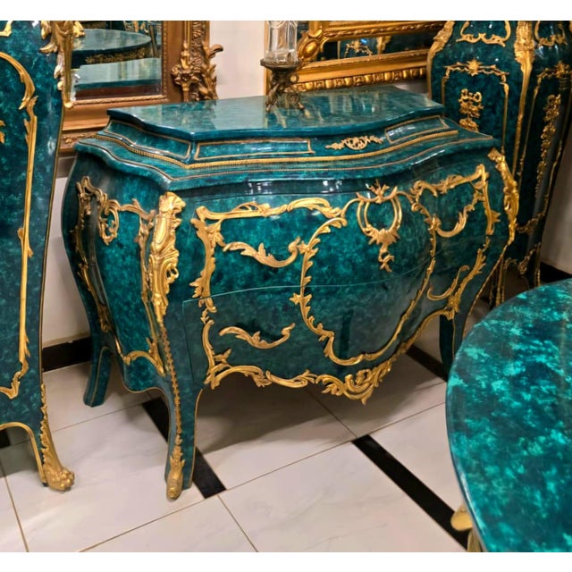 Bring timeless French elegance into your home with this stunning Louis XV Bombe Commode, beautifully finished in a rich...