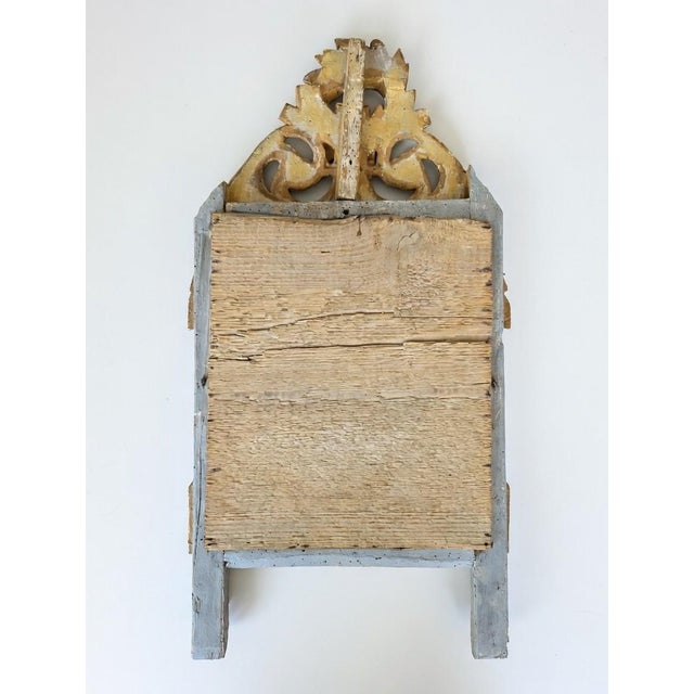 Small Louis XVI Style Carved and Gilded Mirror, 1780s For Sale - Image 6 of 8