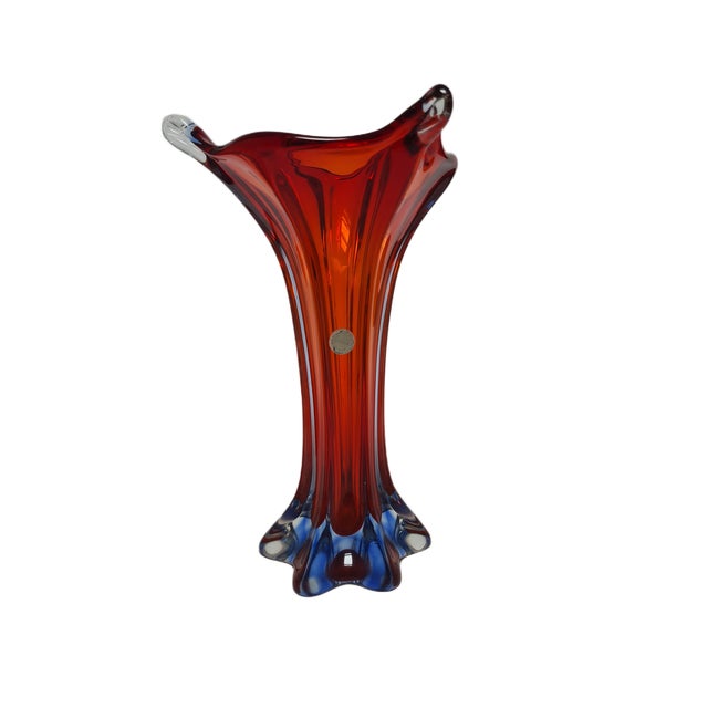Italian Postmodern Vase in Murano Glass from Mandruzzato, 1950s For Sale - Image 9 of 9