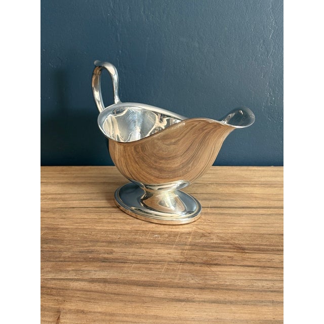 Mid 20th Century Silverplate Gravy Boat For Sale - Image 4 of 6