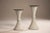 White Painted Bamboo Plant Stands with Black Glass Tops, 1970s, Set of 2 For Sale - Image 3 of 16