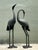 Mid-Century Modern Vintage Cast Aluminum Standing Cranes - Set of 2 For Sale - Image 3 of 12