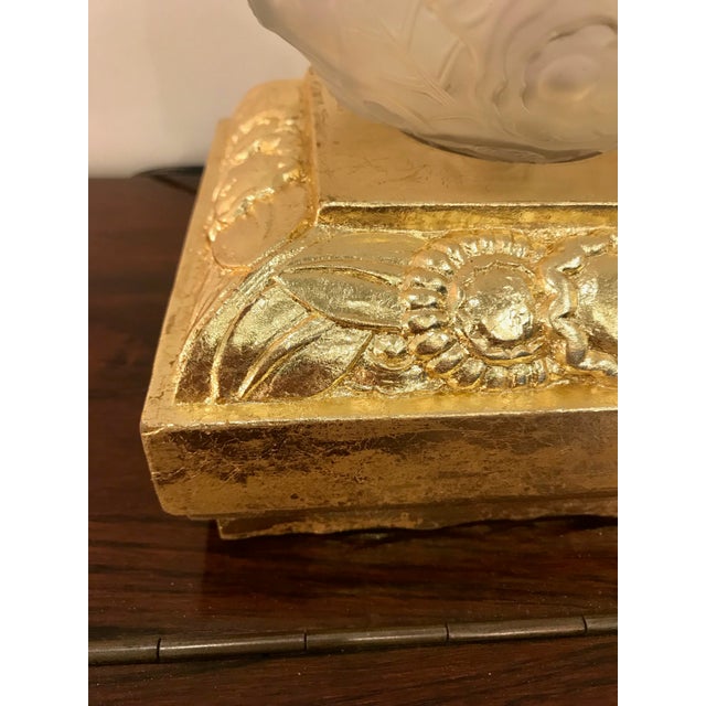 French Art Deco Floral Table Lamps Signed by Sabino - a Pair For Sale - Image 9 of 13