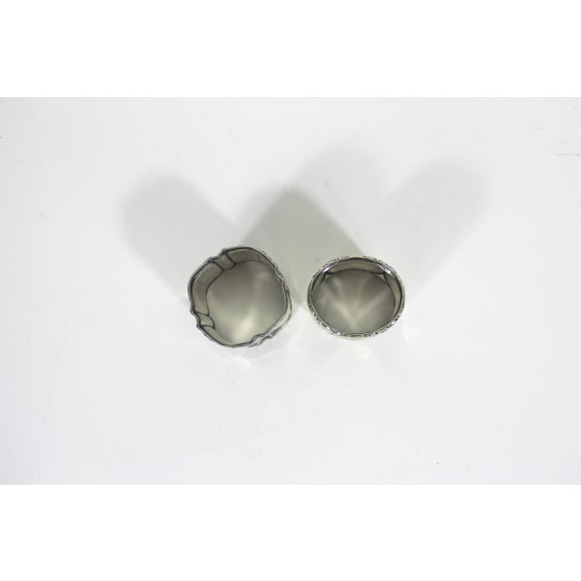 Antique Silver Napkin Rings - a Pair For Sale - Image 6 of 11