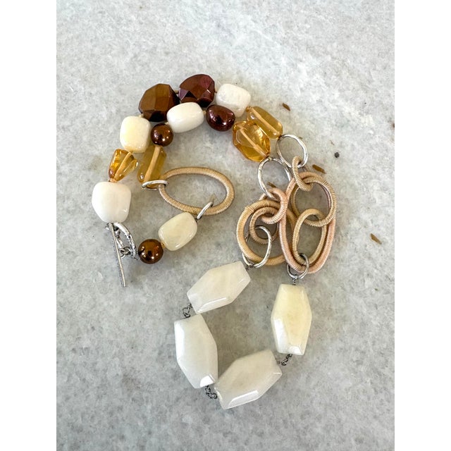 Contemporary Sigrid Olsen Chunky Beaded Necklace Silver Toggle Clasp For Sale - Image 3 of 4