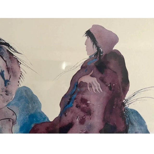 Native American Vintage Carol Grigg Modern Native American Print For Sale - Image 3 of 12