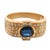 Contemporary Vintage Sapphire Diamond 18k Yellow Gold Ring, Size 6.25 For Sale - Image 3 of 6
