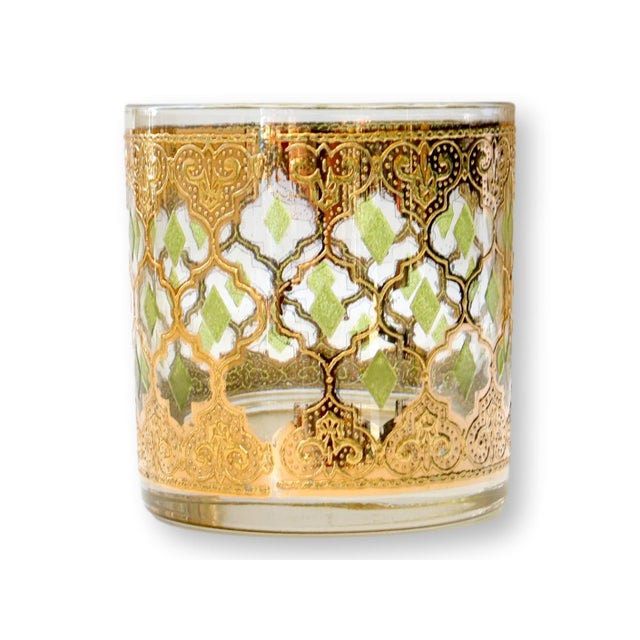 Glass Mid 20th Century Mid Century Modern Culver Valencia Gilt Glassware Set, 11 Pieces For Sale - Image 7 of 10