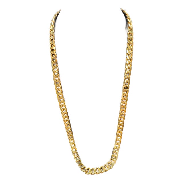 For those in search of high-quality, authentic gold jewelry, this Vintage 14 Kt Yellow Gold Miami Cuban link chain is a...