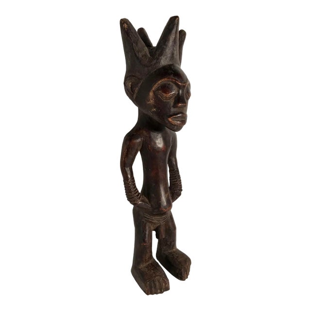 Vintage Pende Miniature Wood Statue African Art For Sale