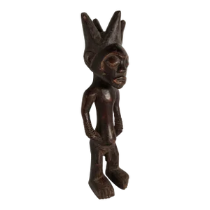Vintage Pende Miniature Wood Statue African Art