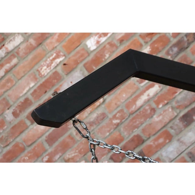 Vintage Bamboo and Rattan Hanging Parrot Chair With Cantilever Steel Frame For Sale - Image 13 of 18