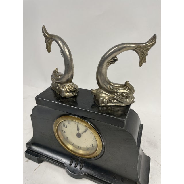 Liberty Clock with Fish, 1920s For Sale - Image 4 of 14