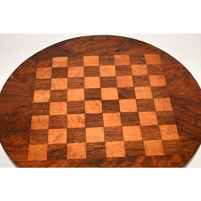 19th Century Antique William IV Inlaid Walnut Chess Table, 1830 For Sale - Image 5 of 7
