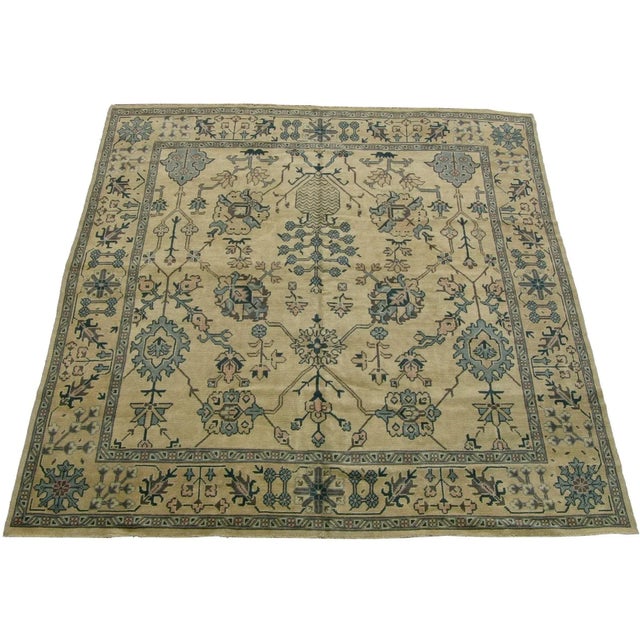 19th Century Antique Oushak Rug 9.3x9.0 For Sale - Image 5 of 5