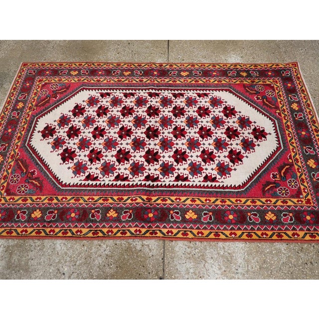 Galerie Shabab Collection Late 20th Century Handmade Persian Malayer Throw Rug For Sale - Image 4 of 8