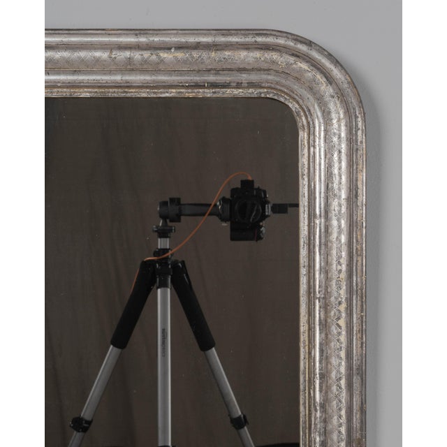 French French Louis Philippe Silver Gilt Mirror 22.5"w X 29.5"h For Sale - Image 3 of 6
