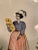 White Vintage Hand Painted French Faience Wall Plaque or Trivet For Sale - Image 8 of 9