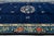 Blue Antique Chinese Art Deco Rug in Deep Blue With Medallion & Botanical Motifs For Sale - Image 8 of 13