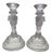 Art Nouveau Clear and Frosted Glass Candlesticks from Val Saint Lambert, 1900s, Set of 2 For Sale
