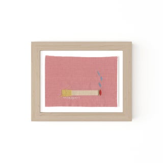 Phylis the Dijon Cigarette by Willa Heart in Natural Frame, Mini Art Print For Sale