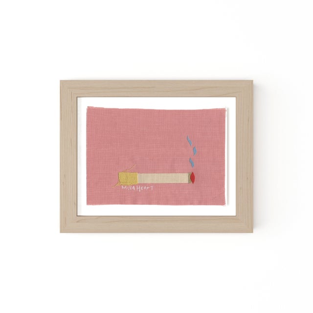 Phylis the Dijon Cigarette by Willa Heart in Natural Frame, Mini Art Print For Sale