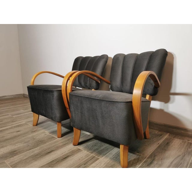 Set of Cocktail Armchairs by Jindřich Halabala, 1950s For Sale - Image 13 of 18