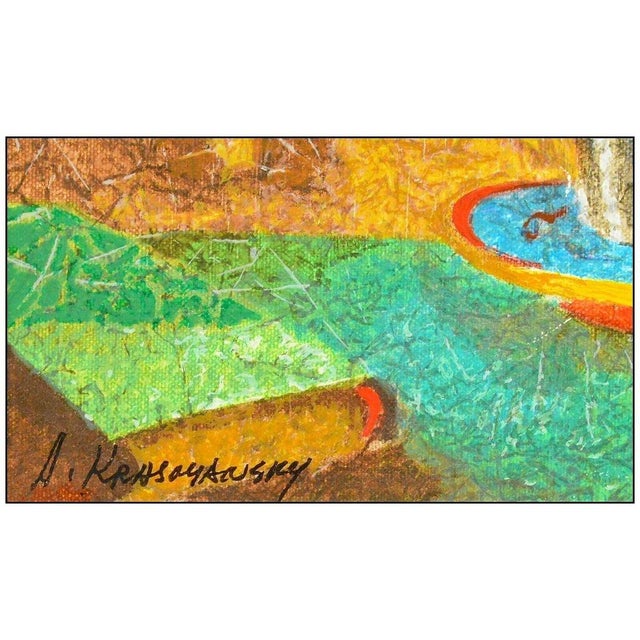 Surrealism Late 20th Century Flowers and Venice, Anatole Krasnyansky For Sale - Image 3 of 4