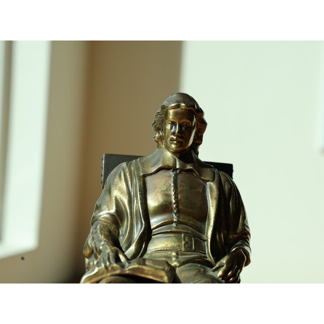 Antique Pair of John Harvard Bronzed Bookends After Daniel Chester French For Sale In Sacramento - Image 6 of 12
