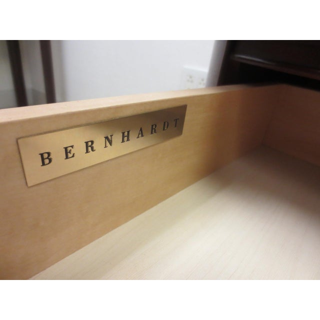 Mid-Century Modern Bernhardt Oval Three-Drawer Nightstand For Sale - Image 3 of 8