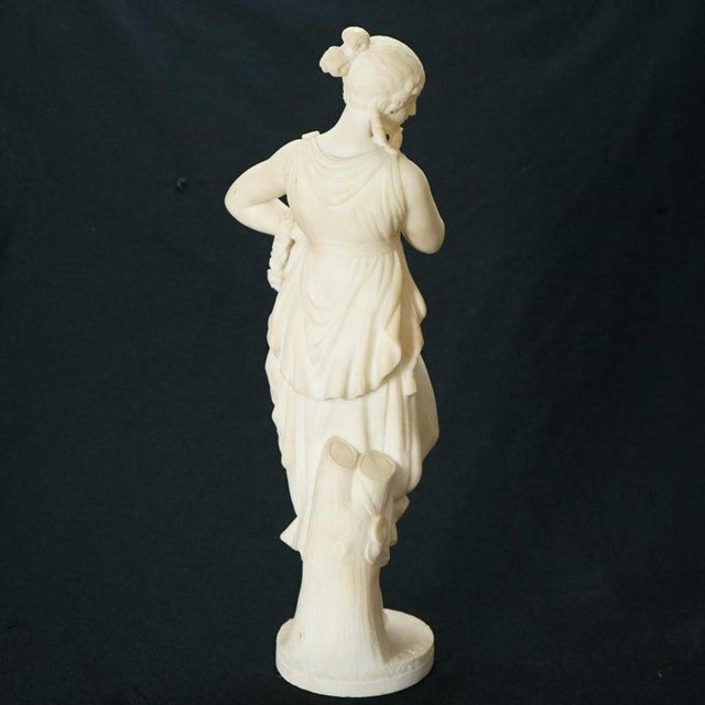 Classical Alabaster Sculpture of a Woman by P. Bazzanti, Florence 19thC For Sale - Image 13 of 18