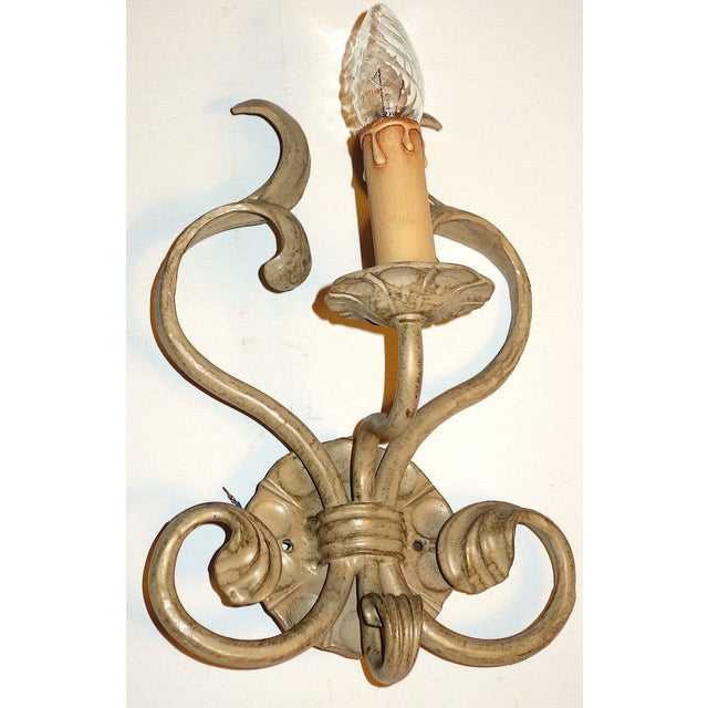 1930s Vintage Wrought Iron Wall Lamp from Koch & Sons, 1930s For Sale - Image 5 of 6