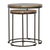 This set of two round nesting stools combines industrial edge with natural charm. The tops are crafted from solid mango...