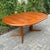 Vintage 1970s Danish Modern Teak Pedestal Base Extension Dining Table For Sale - Image 9 of 12